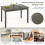 Costway Wooden Dining Table for 4 People 122cm Rectangular Kitchen Table-Gray 4