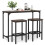 Costway 3-Piece Dining Table Set 2-Person Counter-Height Kitchen Table-Coffee 1