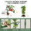 Costway 3 Pack Tomato Cage 153 cm Adjustable Tall Plant Support Trellis-Green 4