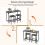 Costway 3Pcs Dining Table Set 2-Person Counter-Height Kitchen Table-Gray 2