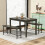Costway Wooden Dining Table for 4 People 122cm Rectangular Kitchen Table-Gray 7