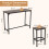 Costway 3-Piece Dining Table Set 2-Person Counter-Height Kitchen Table-Coffee 4