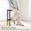 Costway 3Pcs Dining Table Set 2-Person Counter-Height Kitchen Table-Gray 5