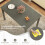 Costway Wooden Dining Table for 4 People 122cm Rectangular Kitchen Table-Gray 3