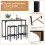 Costway 3Pcs Dining Table Set 2-Person Counter-Height Kitchen Table-Gray 6