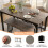 Costway 4-Piece Dining Table Set Industrial Dining Table W/ Bench & 2 Stools 6