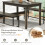Costway Wooden Dining Table for 4 People 122cm Rectangular Kitchen Table-Gray 6