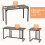 Costway 4-Piece Dining Table Set Industrial Dining Table W/ Bench & 2 Stools 2