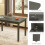 Costway Wooden Dining Table for 4 People 122cm Rectangular Kitchen Table-Gray 5