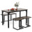 Costway 4-Piece Dining Table Set Industrial Dining Table W/ Bench & 2 Stools 1