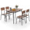 Costway 5Pcs Wood Square Kitchen Table & Chair Set Dining Table Set for 4-Brown 5