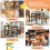 Costway 4-Piece Dining Table Set Industrial Dining Table W/ Bench & 2 Stools 5