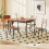 Costway 5Pcs Wood Square Kitchen Table & Chair Set Dining Table Set for 4-Brown 4