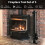 Costway 5 Pieces Fireplace Tools Set 81cm Modern Metal Fireside Accessories 7