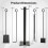 Costway 5 Pieces Fireplace Tools Set 81cm Modern Metal Fireside Accessories 2