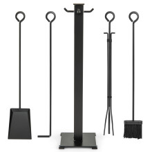 5 Pieces Fireplace Tools Set 81cm Modern Metal Fireside Accessories