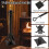 Costway 5 Pieces Fireplace Tools Set 81cm Modern Metal Fireside Accessories 3