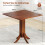 Costway 33" Wooden Kitchen Table Square Dining Table w/ Pedestal Base-Walnut 3