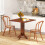 Costway 33" Wooden Kitchen Table Square Dining Table w/ Pedestal Base-Walnut 7
