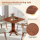 Costway 33" Wooden Kitchen Table Square Dining Table w/ Pedestal Base-Walnut 5