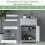 Costway Bathroom Floor Cabinet Freestanding Storage Cupboard with Double Door-Grey 5