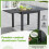 Costway 4-6 Person Expandable Patio Dining Table Aluminum Rectangular Indoor Outdoor Table 3
