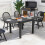 Costway 4-6 Person Expandable Patio Dining Table Aluminum Rectangular Indoor Outdoor Table 5
