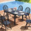 Costway 4-6 Person Expandable Patio Dining Table Aluminum Rectangular Indoor Outdoor Table 4