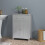 Costway Bathroom Floor Cabinet Freestanding Storage Cupboard with Double Door-Grey 6