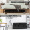 Costway Adjustable Floor Sofa 6-Position Foldable Lazy Sofa Bed-Black 6