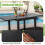 Costway 4-6 Person Expandable Patio Dining Table Aluminum Rectangular Indoor Outdoor Table 7