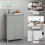 Costway Bathroom Floor Cabinet Freestanding Storage Cupboard with Double Door-Grey 7