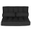 Costway Adjustable Floor Sofa 6-Position Foldable Lazy Sofa Bed-Black 1
