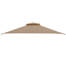 368 x 303cm Double Tiered Canopy Replacement Top with Air Vent-Brown