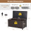 Costway 190L Deck Storage Box Patio Rattan Storage Container-Mix Brown 2