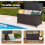 Costway 190L Deck Storage Box Patio Rattan Storage Container-Mix Brown 4