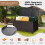 Costway 190L Deck Storage Box Patio Rattan Storage Container-Mix Brown 7