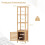 Costway Bamboo Floor Storage Cabinet 140cm Standing Organizer Cabinet Natural 2
