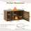 Costway Cat Litter Box Enclosure Wooden Pet Side Table with Winding Entry 7
