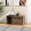 Costway Cat Litter Box Enclosure Wooden Pet Side Table with Winding Entry 2