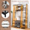 Costway Hall Tree with Storage Bench Industrial Coat Rack Shoe Bench w/ 9 Hooks 4