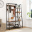 Costway Hall Tree with Storage Bench Industrial Coat Rack Shoe Bench w/ 9 Hooks 7