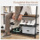 Costway Hall Tree with Storage Bench Industrial Coat Rack Shoe Bench w/ 9 Hooks 5