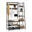 Costway Hall Tree with Storage Bench Industrial Coat Rack Shoe Bench w/ 9 Hooks 1