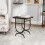 Costway Industrial 2-tier Bedside Table Nightstand w/ Fabric Drawer-Brown 3