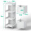 Costway Bathroom Floor Cabinet Multifunctional Side Storage Cabinet-White 2
