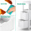 Costway Bathroom Floor Cabinet Multifunctional Side Storage Cabinet-White 7