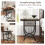 Costway Industrial 2-tier Bedside Table Nightstand w/ Fabric Drawer-Brown 7