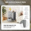 Costway Bedside Table Wooden Nightstand End Side Table w/ 3 Drawers-Grey 6