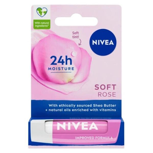 NIVEA Nivea Lip Balm Soft Rose 4.8g